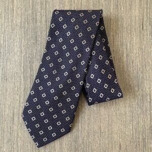 Giorgio Armani Cravatte Blue & Gold Silk & Wool Blend Neck Tie 3.5"x54" - Italy